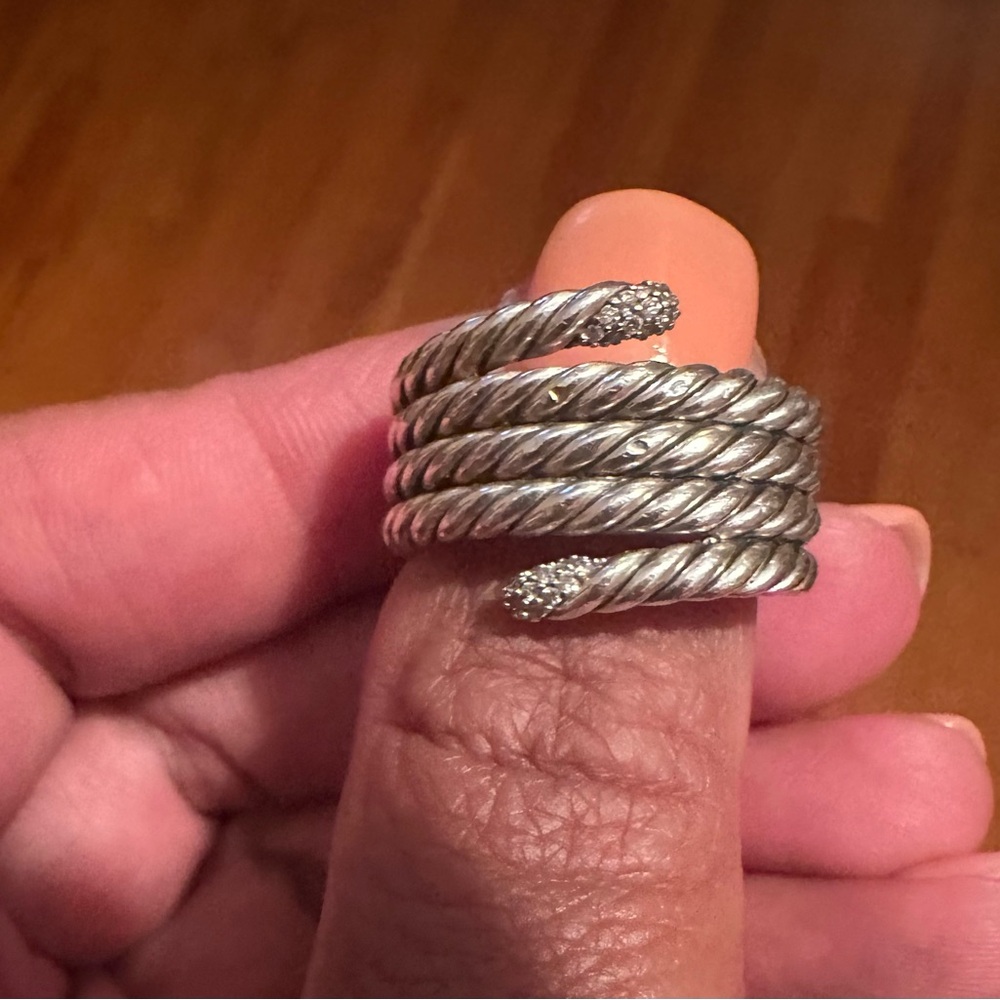 David Yurman Silver Rope Twist Ring